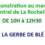 Démonstration au marché de La Rochelle